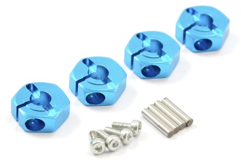 #FTTA021B - FASTRAX TAMIYA TT02 ALUMINIUM 12MM WHEEL HEXES (4)