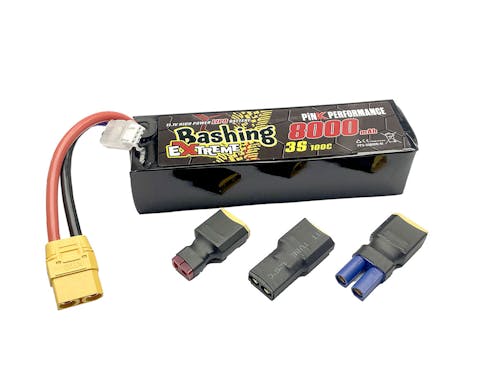 #PP3-3S8000-M - Pink Extreme Bashing LiPo 3S 11.1V-8000-100C Multi 157x47x34mm 515g
