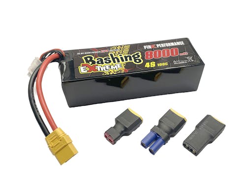 #PP3-4S8000-M - Pink Extreme Bashing LiPo 4S 14.8V-8000-100C Multi 157x53x42mm 760g