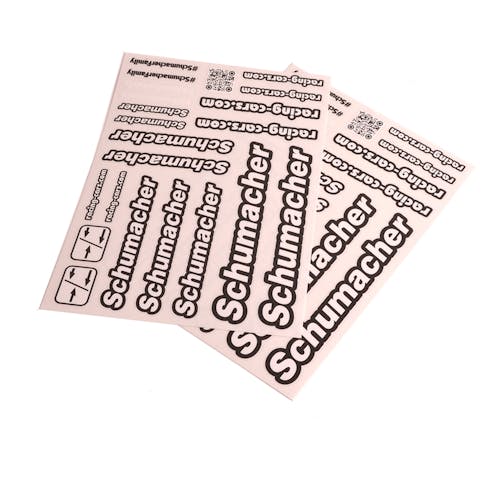 #U8586 - SCHUMACHER DECAL SHEET - BLACK - PK2