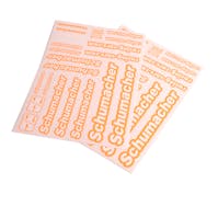 #U8589 - SCHUMACHER DECAL SHEET - NEON ORANGE - PK2