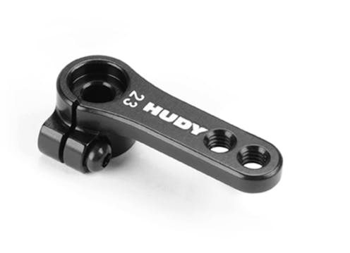 #DY293411 - HUDY ALU CLAMP SERVO HORN - KO PROPO, SANWA - OFFSET - 2-HOLE - M3 - 23T