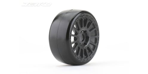 #JK1101RBS - Jetko Buster Soft 1:8 GT Pre-glued Black Claw Rims (2)