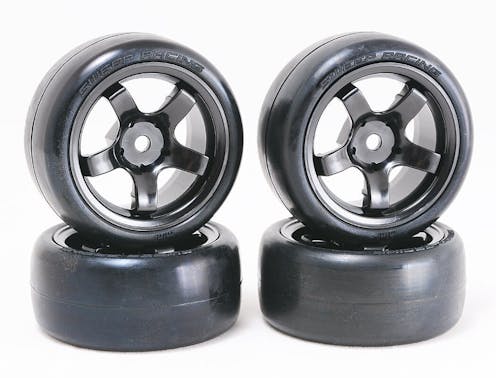 #D-MN24PG - SWEEP D-HIGH END COMPOUND MINI TYRES PRE-GLUED 24DEG 4PCS