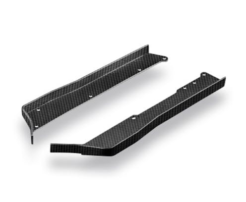 #XR361276 - XRAY XB4 CARBON FIBER CHASSIS SIDE GUARD L+R - NARROW FRONT - V2