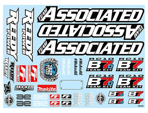 #AS92465 - TEAM ASSOCIATED RC10B7 DECAL SHEET