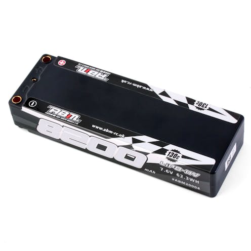 #ABM20004 - ABM-RC Lipo Racing Battery 8200 7.6V 130C 5mm - Stick - BRCA Approved