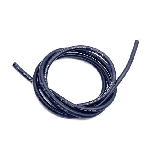 #ABM30012 - ABM 12awg SUPER FLEX BLACK SILICONE WIRE (1 Metre)