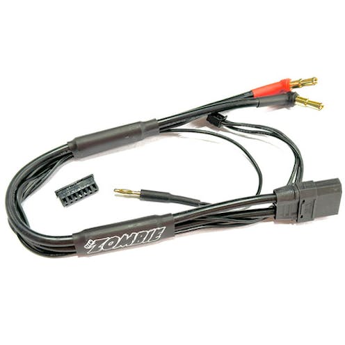 #B-TZ-100XRL - ZOMBIE XT90, 4|5mm plated male tube plug - 2s Balance Charge Lead - 300mm - 12g