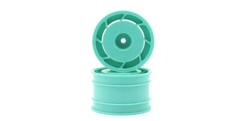 #K.UTH002GR - Rear Wheels Kyosho 1:10 Kyosho 8D 50mm (2) - Peppermint Green