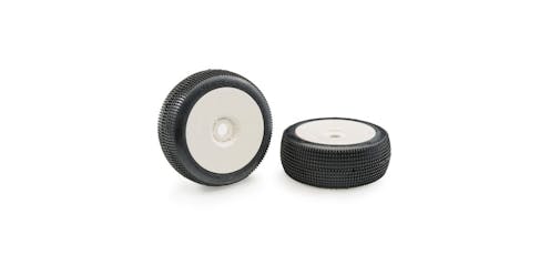 #M.NEBSS-GL - Matrix Nebula Super Soft 1:8 Buggy Pre-glued White Wheels (2)