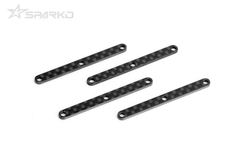 #SPKF83002-20OP - Sparko F8 Carbon Fiber Front Upper Arm Inserts (R=L) 2.0mm (4pcs)