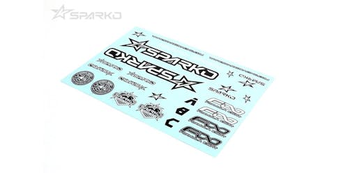 #SPKF89004-BK - Sparko F8 Body Sticker-Black and White