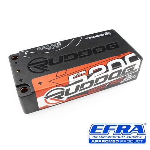 #RP-0752 - RUDDOG Racing 5200mAh 150C/75C 7.6V LCG Short Stick Pack LiPo-HV Battery