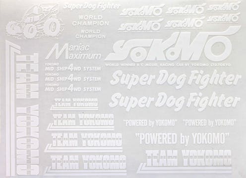 #ZC-D4W - Yokomo Super Dog Fighter Decal (White) for YZ-870C