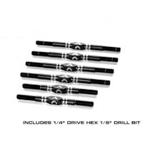 #AV10161 - Avid Ringer 3.5mm titanium turnbuckle set - black (Schumacher Cougar LD3)