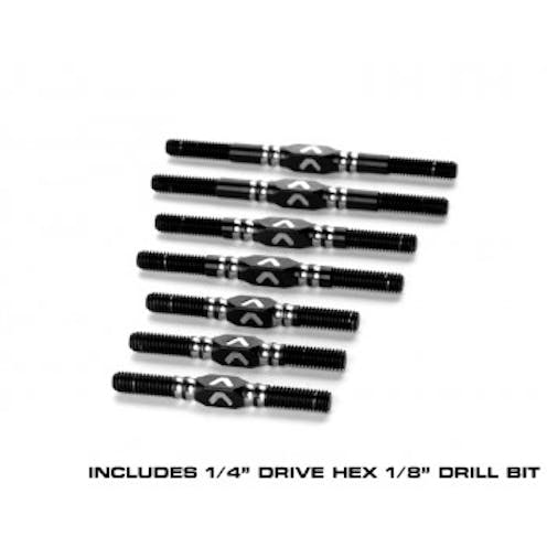 #AV10160 - Avid Ringer 3.5mm titanium turnbuckle set - black (Yokomo MO 2.0)