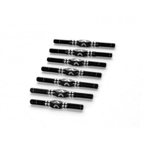 #AV10149 - Avid Ringer 3.5mm titanium turnbuckle set - black (AE B74.2)