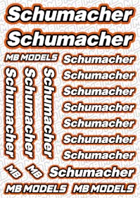 #BO-SCH-O - Balls Out Schumacher Pre-Cut Stickers (A5) - ORANGE