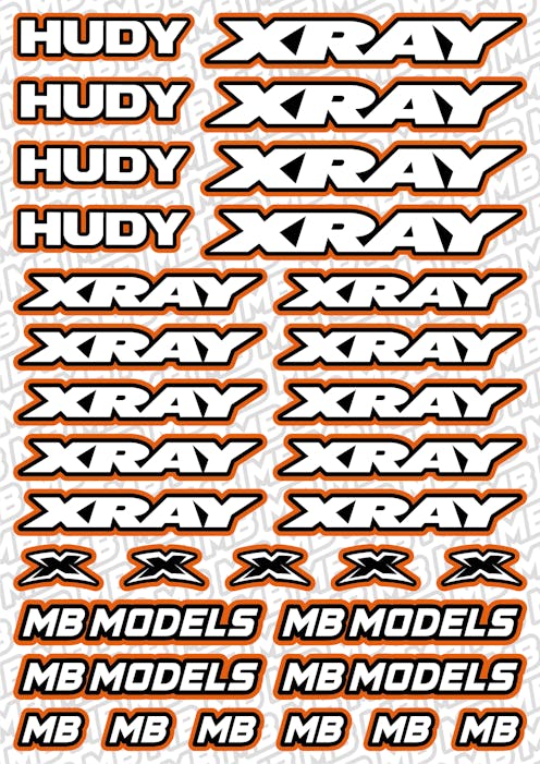 #BO-XR-O - Balls Out Xray Pre-Cut Stickers (A5) - ORANGE