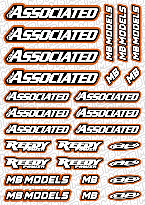 #BO-AS-O - Balls Out Associated Pre-Cut Stickers (A5) - ORANGE