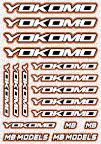 #BO-YOK-O - Balls Out Yokomo Pre-Cut Stickers (A5) - ORANGE