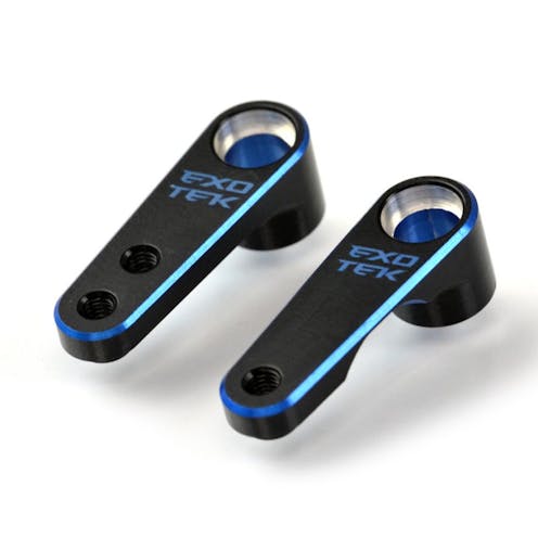 #EX2241 - Exotek Dual Blue and Black 7075 HD steering bellcranks - pr (Associated B6.4, B7 or B7D)