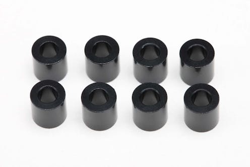 #ZC-A3660BA - Yokomo 3×6×6.0mm Aluminum Shim (8pcs·Black)