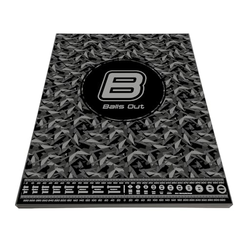 #BO101V2-BLK - BALLS OUT V2 SET UP BOARD 1/10 BUGGY  SIZE 350MM X 450MM X 18MM - BLACK