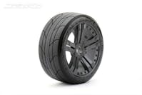 #JK1504RB - Jetko EX Super Sonic 1:8 Buggy Belted Tyre Black Wheels 17mm Hex (2)