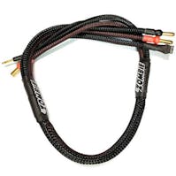 #B-TZ-1000RL5MM - ZOMBIE 4mm, 5mm plated male tube plug 600mm charging wire (FULL BLACK)