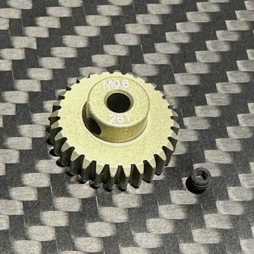 #P-TZ-M06028T - Zombie Hard-anodised Alumimum Pinion AV Gear M06 pitch 28T