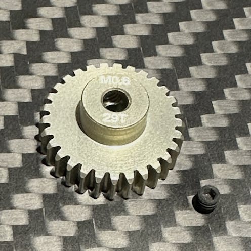 #P-TZ-M06029T - Zombie Hard-anodised Alumimum Pinion AV Gear M06 pitch 29T