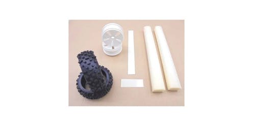 #AMR-W5646H-W - Off-Road Vintage W5646-H 1:8 Off-Road Tyres & Rims Set (2)