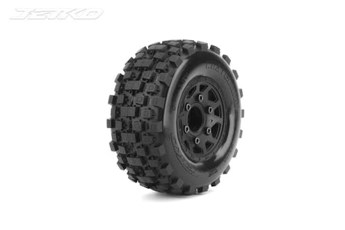#JK3105CB - Jetko EX Belted Tyre Westland SC Black wheel 12,14,17mm Hex (2)