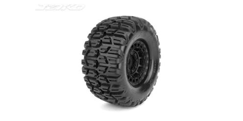 #JK5803CB - Jetko EX Tyre XMT Slayer Belted Black Wheel 24mm Xmaxx & Kraton(2)