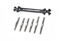 #KOS04405 - Turnbuckle Set HD Koswork (6) Tamiya BBX