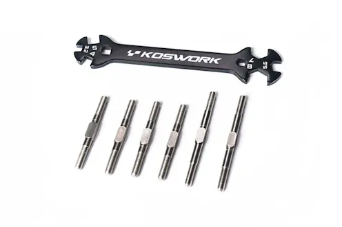 #KOS04405 - Turnbuckle Set HD Koswork (6) Tamiya BBX