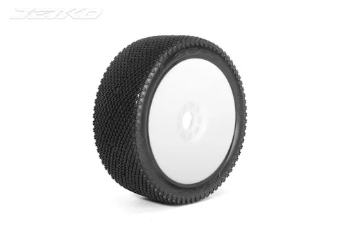 #JK1008SSRW - Jetko J Zero Super Soft 1:8 Buggy Pre-glued White Revo Rims (2)