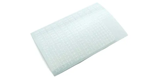 #K.36372W - Decal Sheet Kyosho Shocks oil viscosities (White)