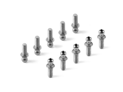 #XR372638 - XRAY HARD STEEL BALL END 3.7MM WITH 8MM THREAD - NICKEL COATED (2)