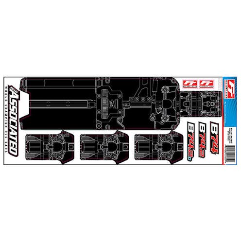 #AS92329 - TEAM ASSOCIATED RC10B74.2 FT C HASSIS PROTECTIVE SHEET, PRINT