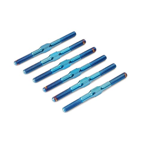 #C0249BL - CENTRO RC10B7 TITANIUM TURNBUCKLE SET (6PC) - BLUE