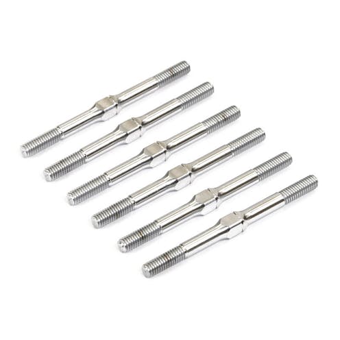 #C0249S - CENTRO RC10B7 TITANIUM TURNBUCKLE SET (6PC) - SILVER