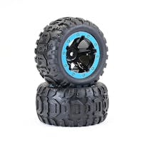 #FTX9742B - FTX TRACER MONSTER TRUCK BLUE WHEEL/TYRES COMPLETE (PR)