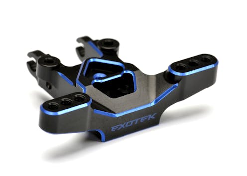 #EX2245 - Dual Blue and Black 7075 aluminium HD front ballstud mount (AE B7 or B7D)