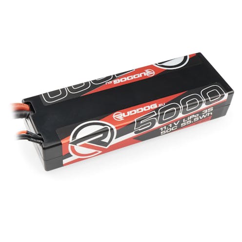 #RP-0772 - RUDDOG 5000mAh 50C 11.1V LiPo Stick Pack Battery with T-Plug