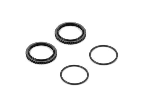 #XR308047 - XRAY XLP2 ALU SHOCK ADJUSTABLE NUT - BLACK (2)