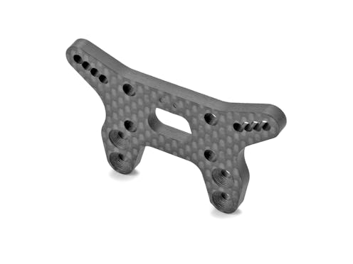 #XR322091 - XRAY XB2 CARBON SHOCK TOWER FOR BRIDGE UPPER DECK - 2-DOTS - FRONT