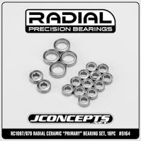 #JC5164 - JConcepts RC10B7 RADIAL CERAMIC PRIMARY BEARING SET - 18PC